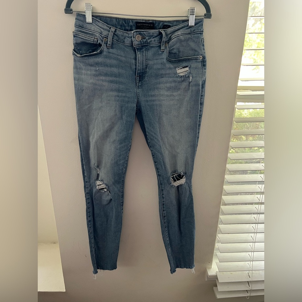 Lucky Brand Light Blue Distressed Skinny Jeans